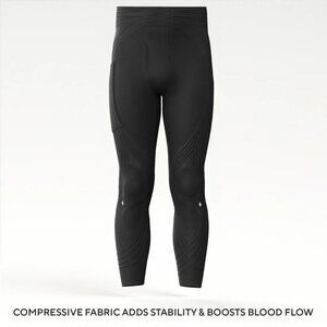 Stoko Supportive Tight Knee Support All Purpose Leggings Men Size M Black
